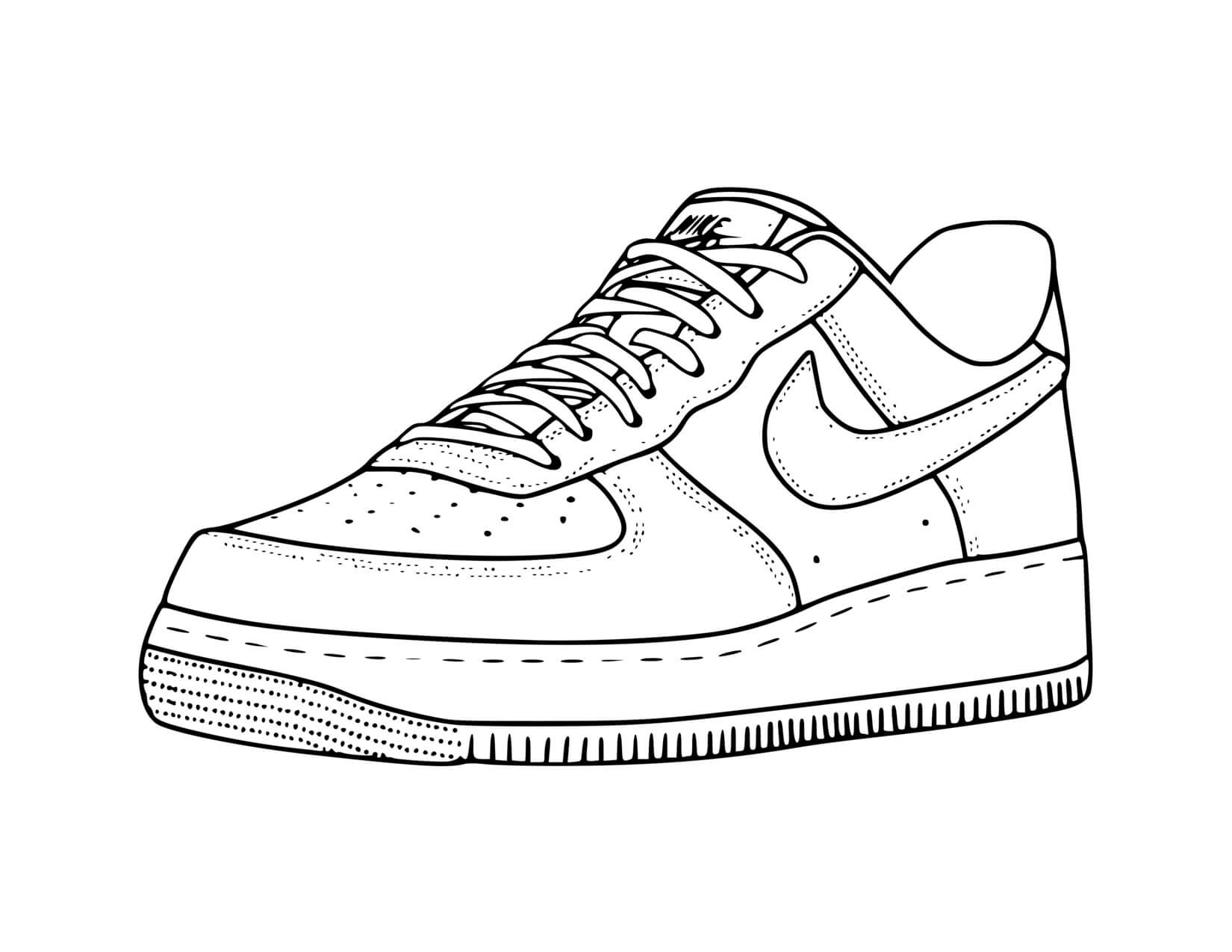 Coloriage Basket Nike Air - Basket à imprimer