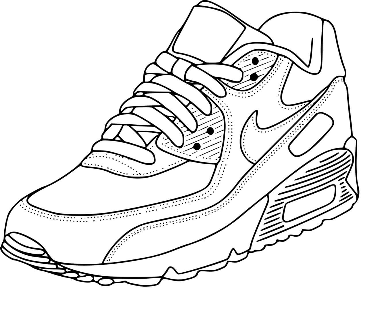 Coloriage Basket Nike Airmax Sport - Basket à imprimer