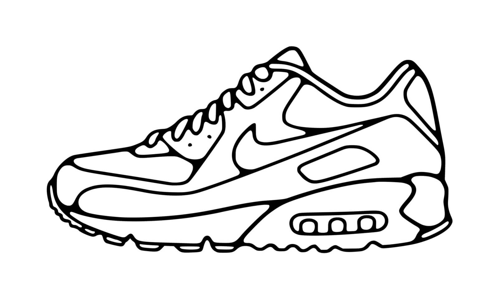 Coloriage Basket Nike Classique - Basket à imprimer