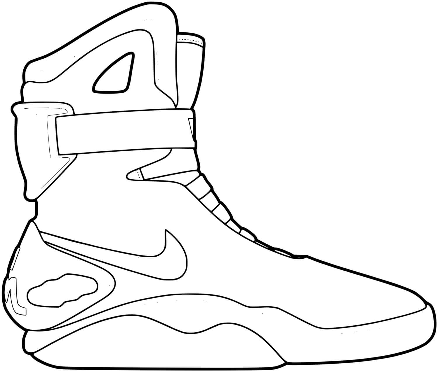 Coloriage Basket Nike New - Basket à imprimer