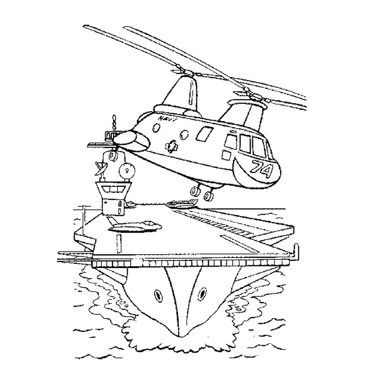 Coloriage Bateau Militaire - Bateau à imprimer