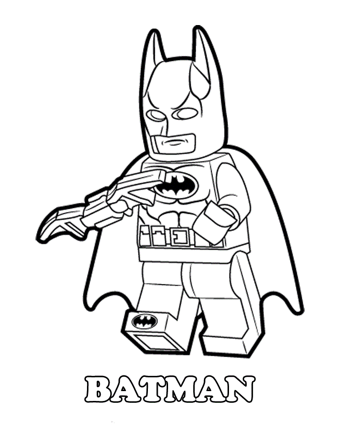 Coloriage Batman Lego en colère - Lego à imprimer