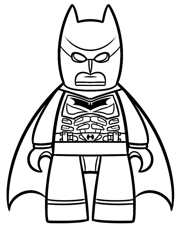 Coloriage Batman Lego furieux - Lego à imprimer