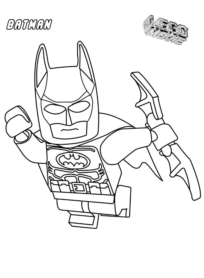 Coloriage Batman Lego dans les airs - Lego batman à imprimer