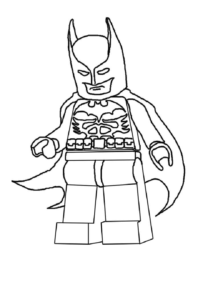 Coloriage Batman Lego Film héroïque - Lego batman à imprimer