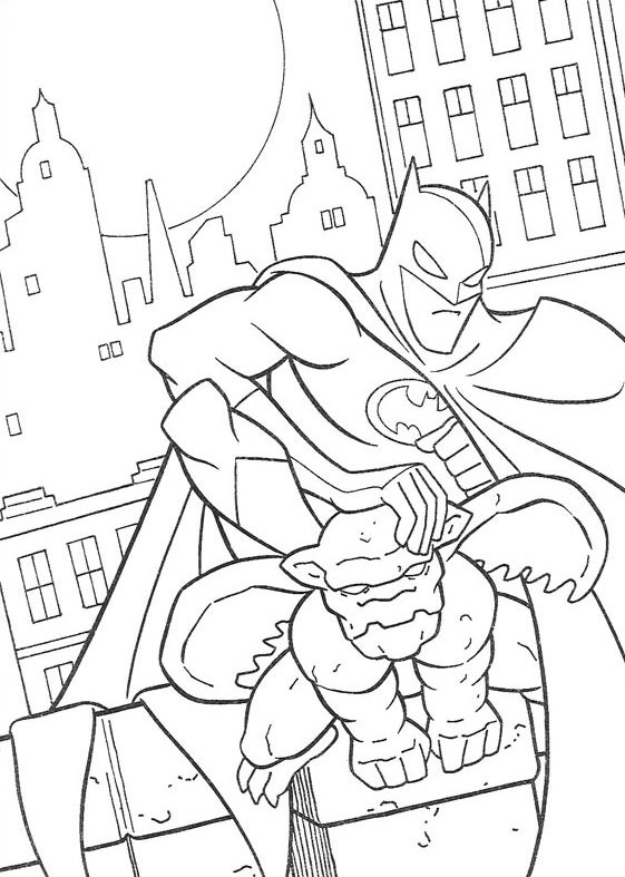 Coloriage Batman Spiderman - Batman à imprimer