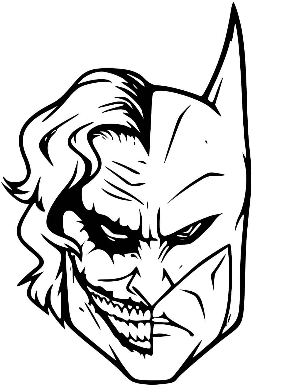 Coloriage Batman Vs Joker - Batman à imprimer