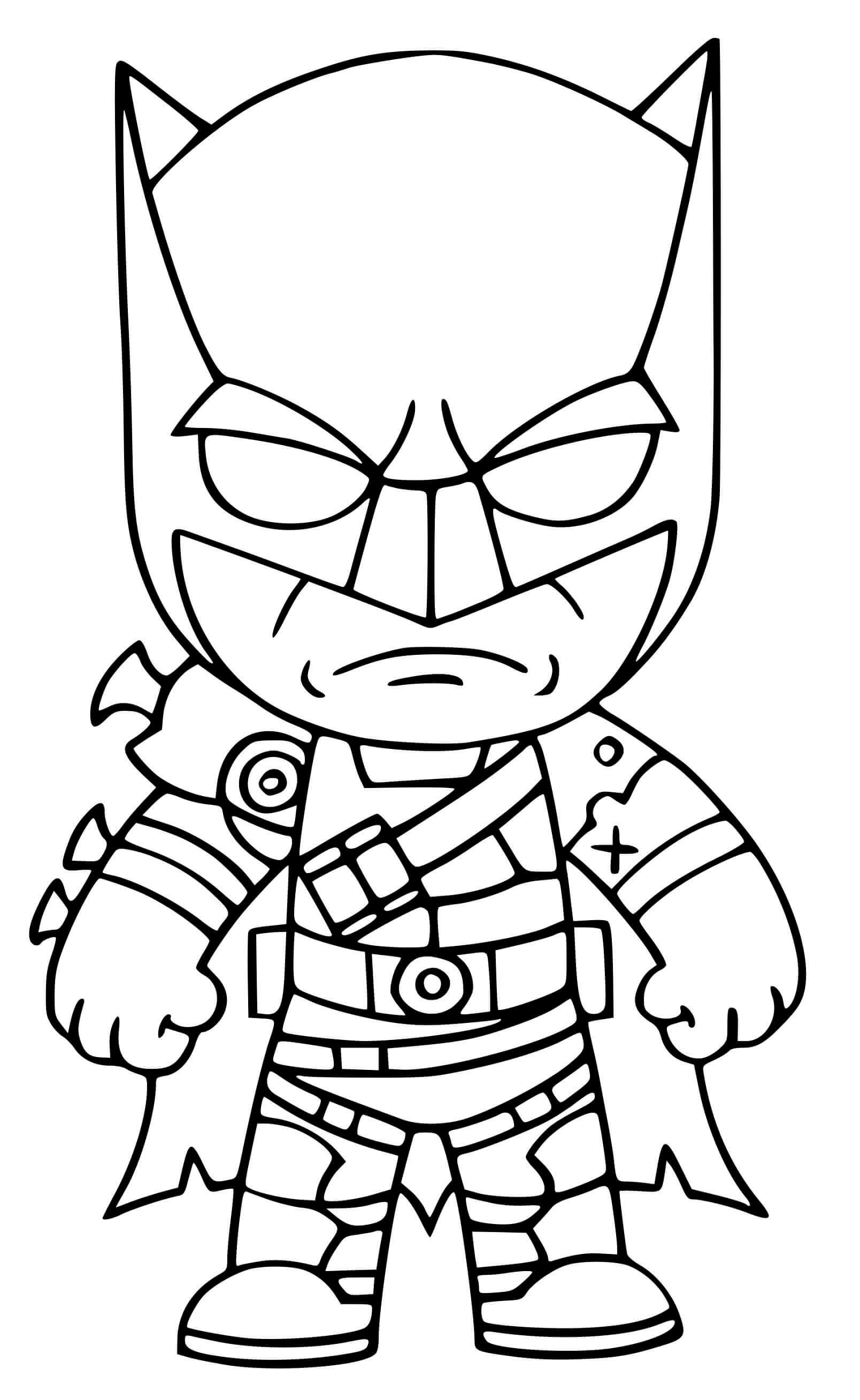 Coloriage Batman Zero Skin Fortnite - Fortnite à imprimer