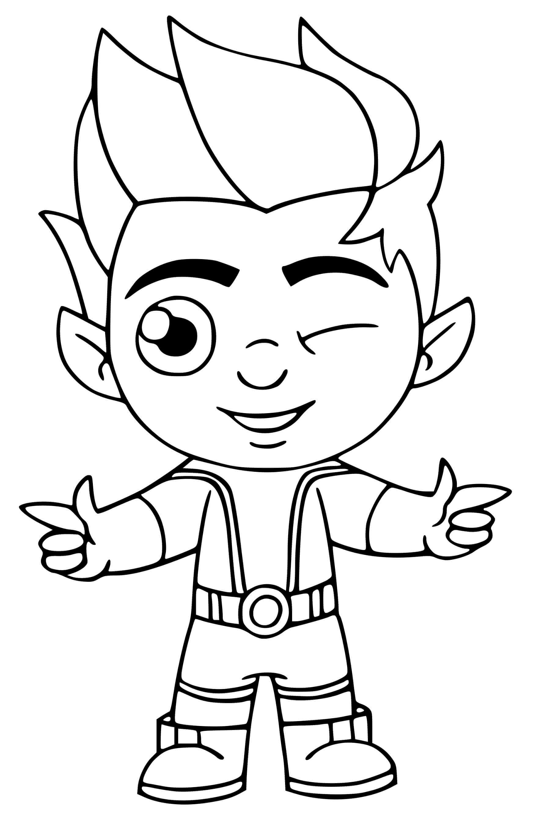 Coloriage Beast Boy Fornite - Fortnite à imprimer