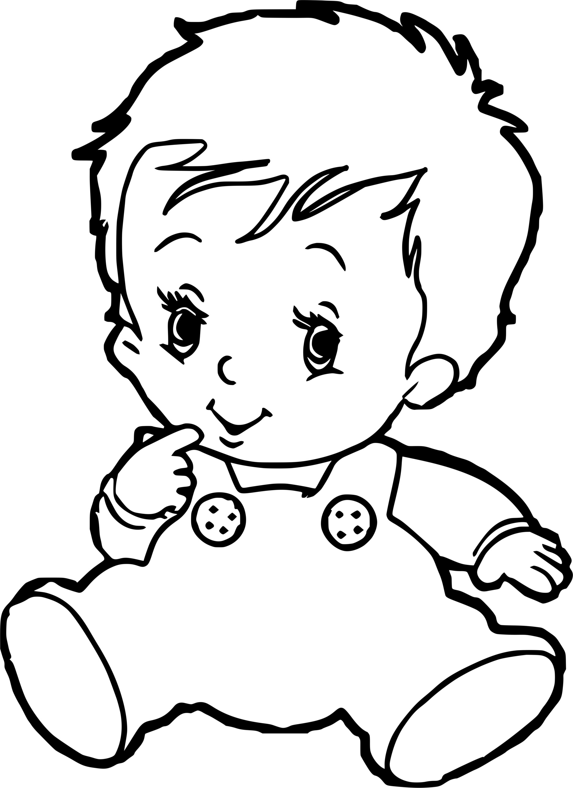Coloriage Bébé 1 An - Bébé à imprimer
