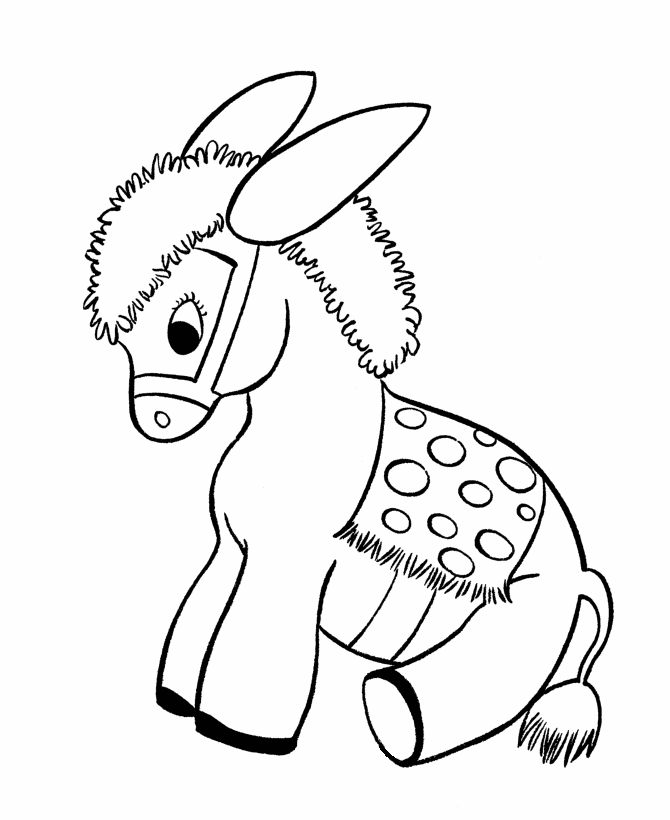 Coloriage Bébé Âne - Âne à imprimer