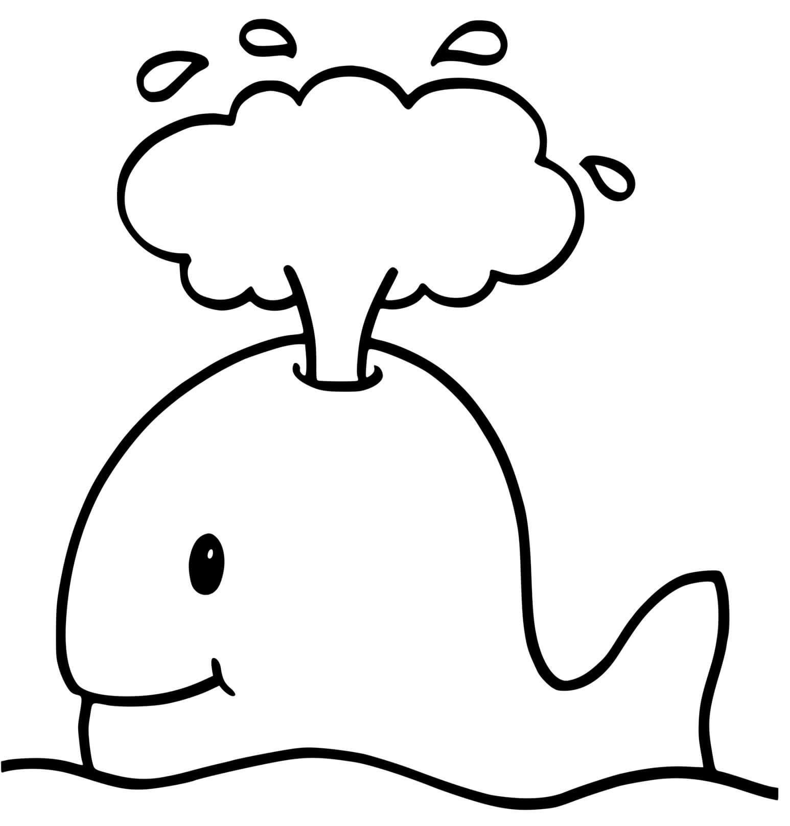 Coloriage Bébé Baleine Whale - Baleine à imprimer