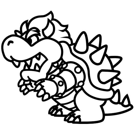 Coloriage Bébé Bowser Quand Il Etait Enfant - Bowser à imprimer
