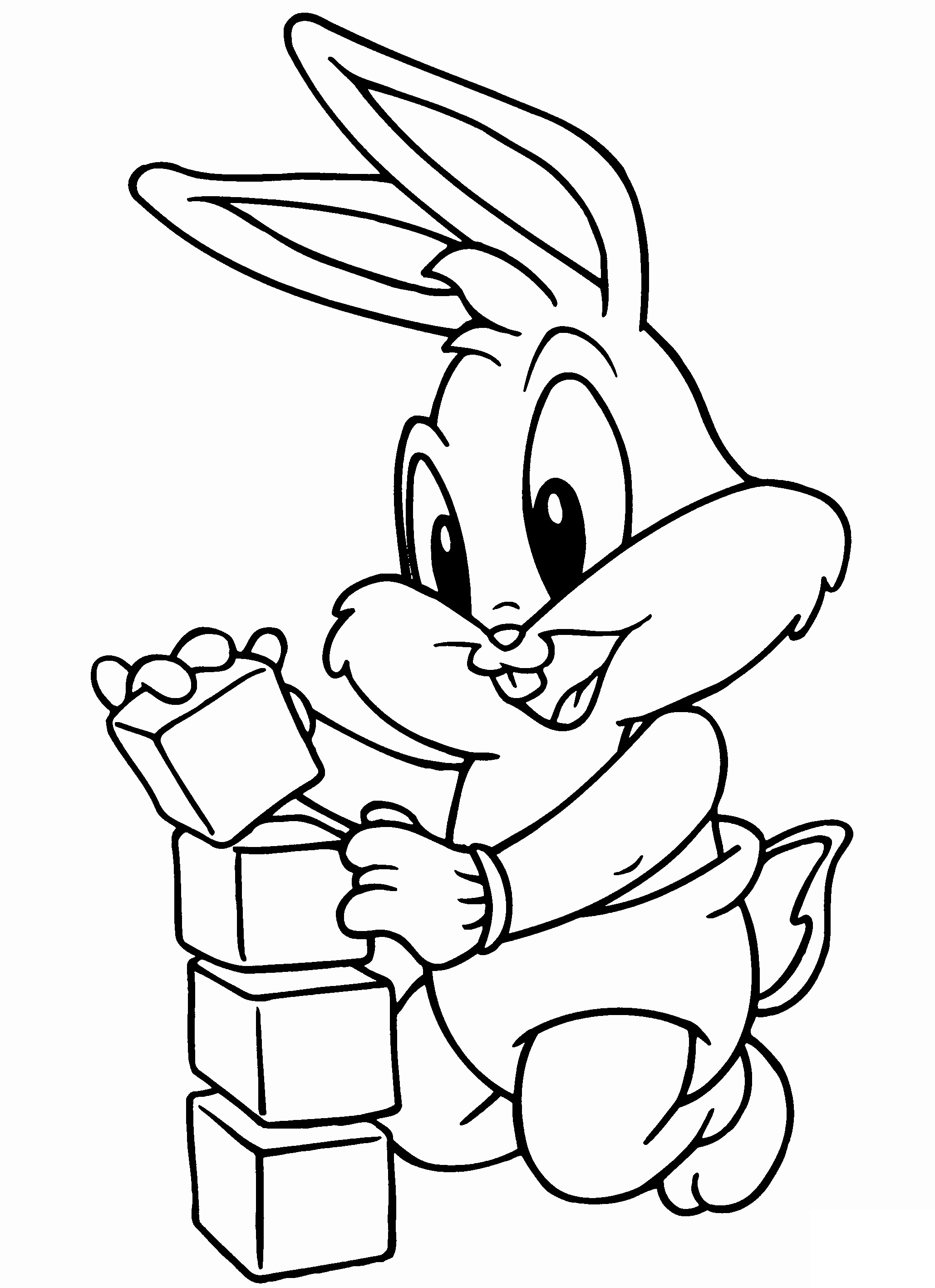 Coloriage Bébé Bugs Bunny Jouets - Alphabet disney à imprimer