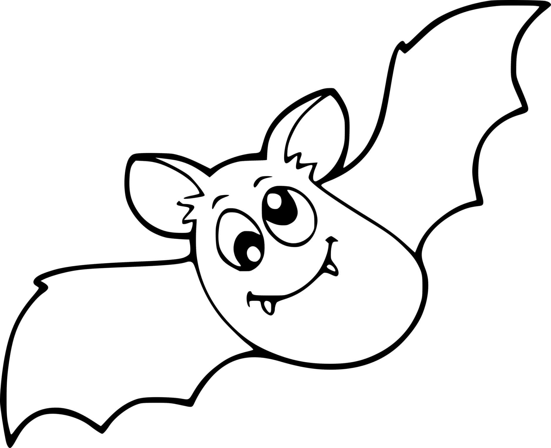 Coloriage Bébé Chauve Souris Perdu Dans Les Airs - Halloween chauve souris à imprimer