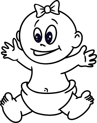 Coloriage Bébé Enfants - Bébé à imprimer