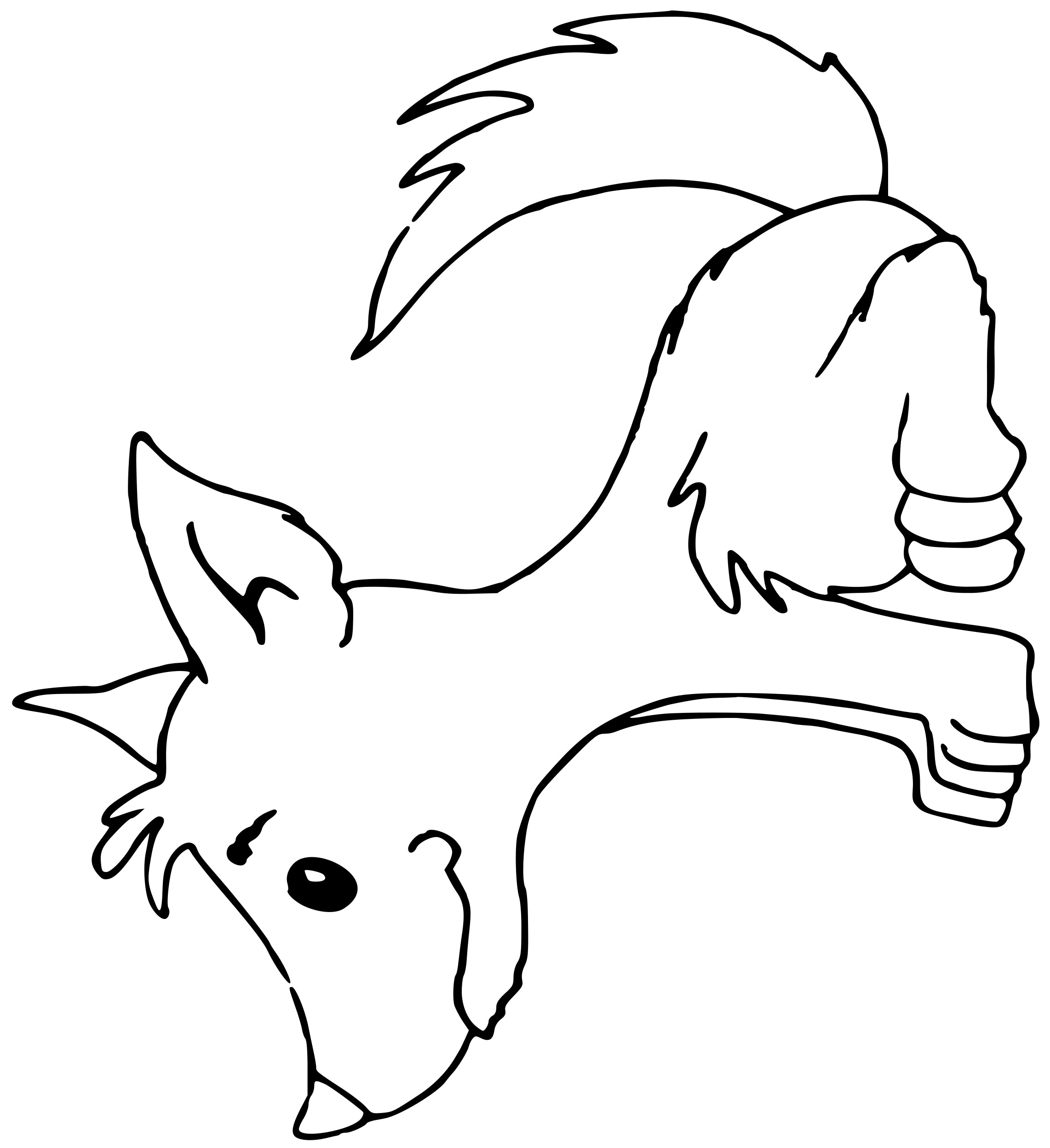 Coloriage Bébé Loup Louveteau - Loup à imprimer
