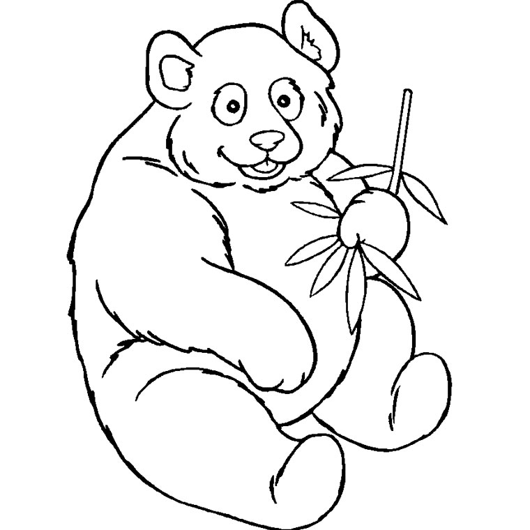Coloriage Bébé Panda - Bébé à imprimer