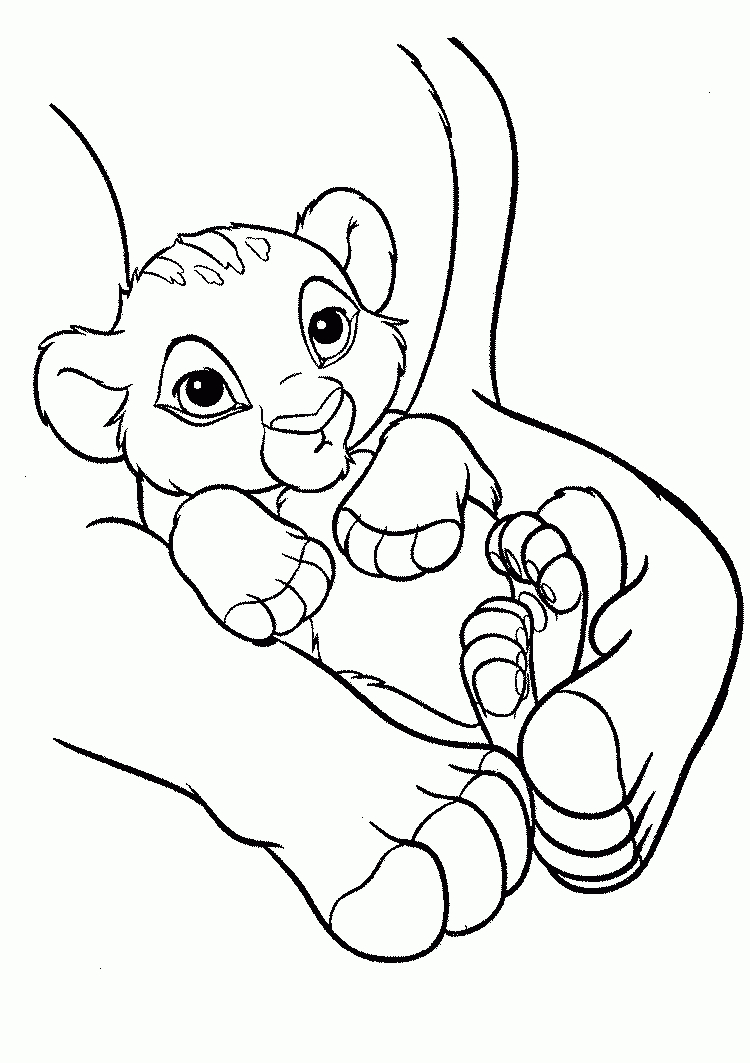 Coloriage Bébé Roi Lion - Roi lion à imprimer