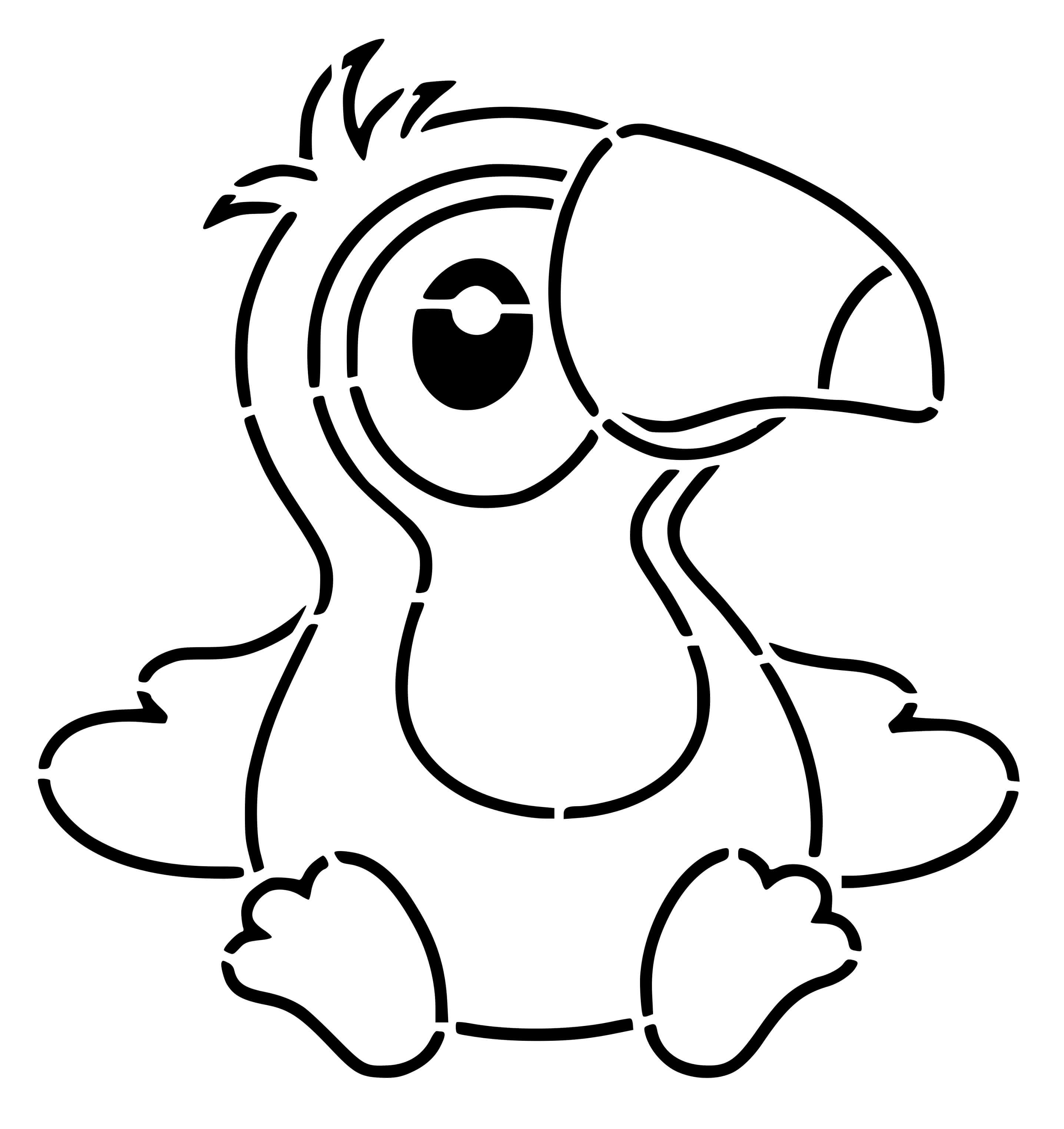 Coloriage Bébé Toucan - Toucan à imprimer