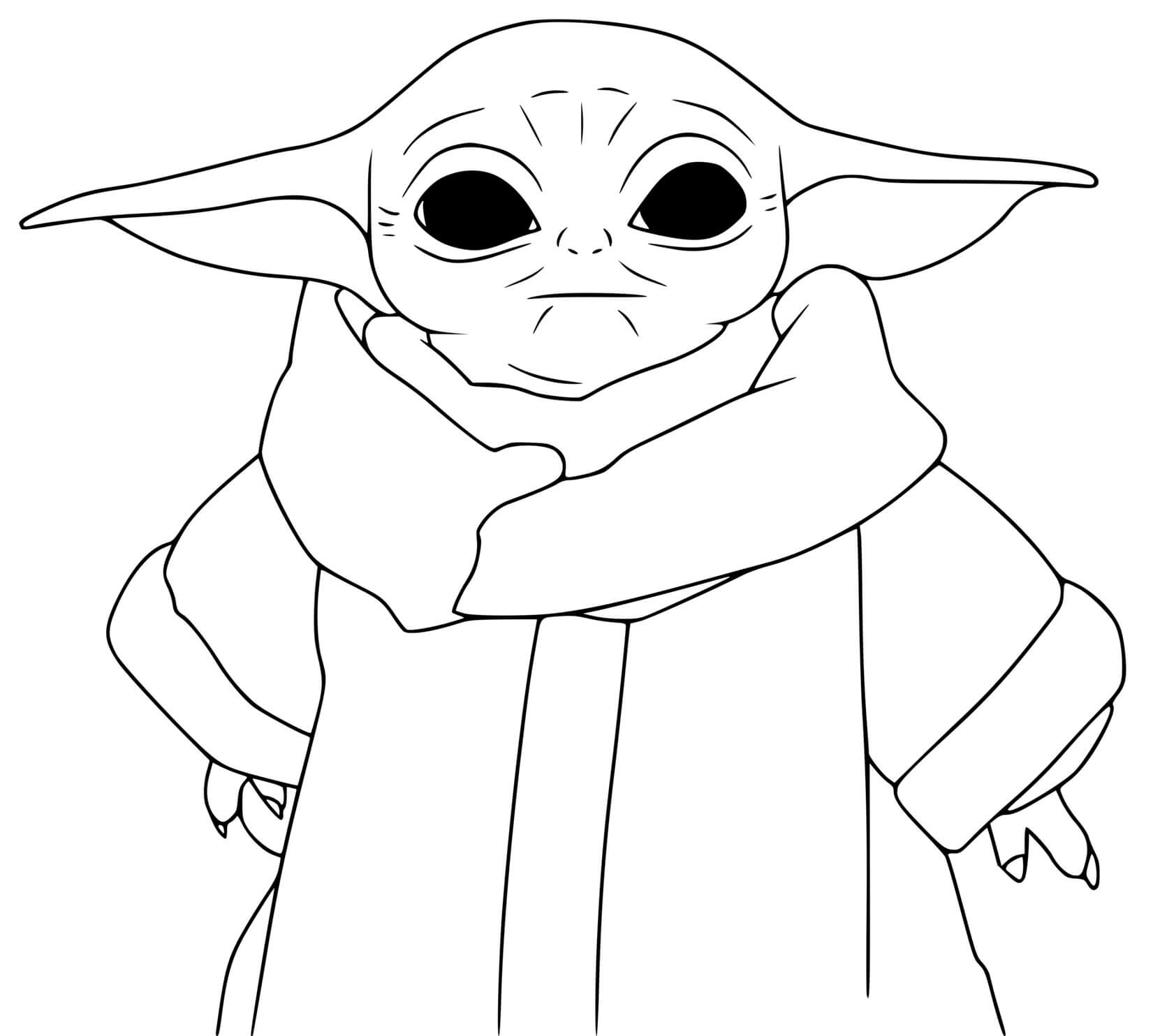 Coloriage Bébé Yoda Enfant Age De 50 Ans - Bébé Yoda à imprimer