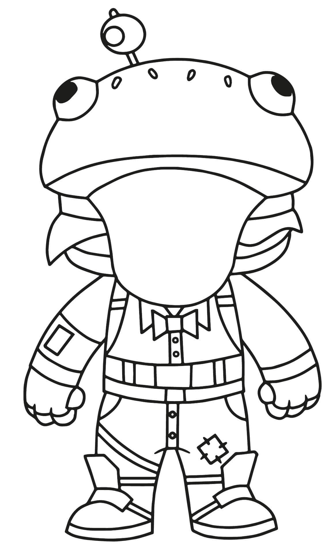 Coloriage Beef Boss Hamburger - Fortnite à imprimer