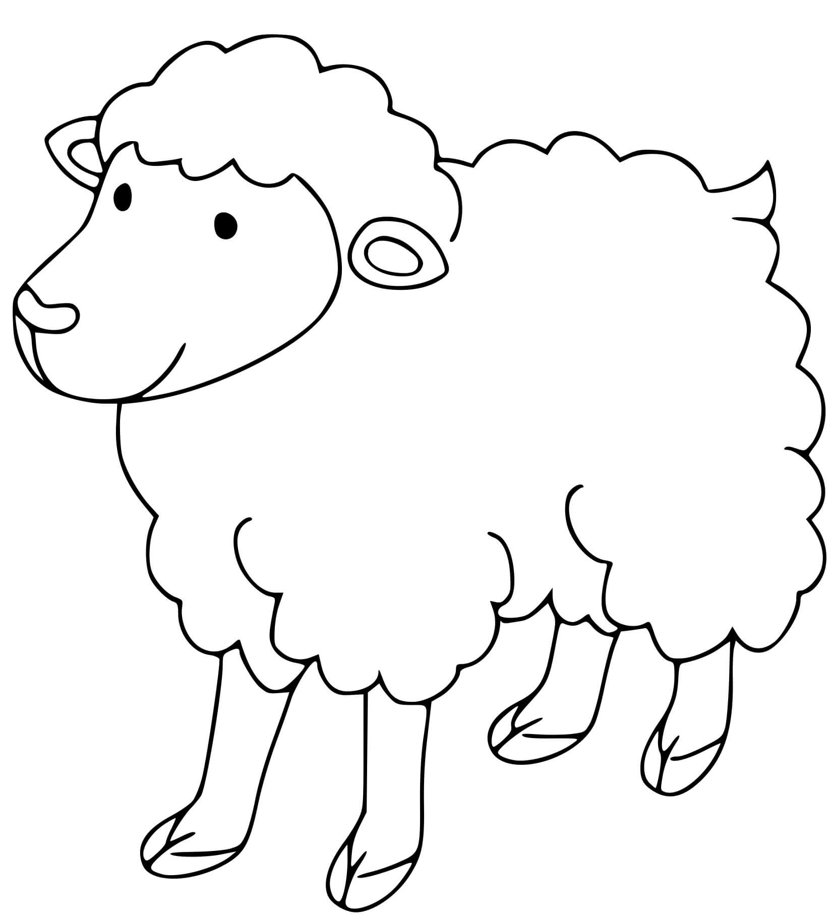 Coloriage Belier Mouton Maternelle - Mouton à imprimer