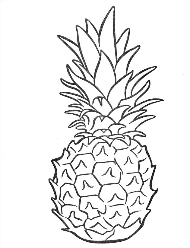 Coloriage Belle Anana - Fruits à imprimer