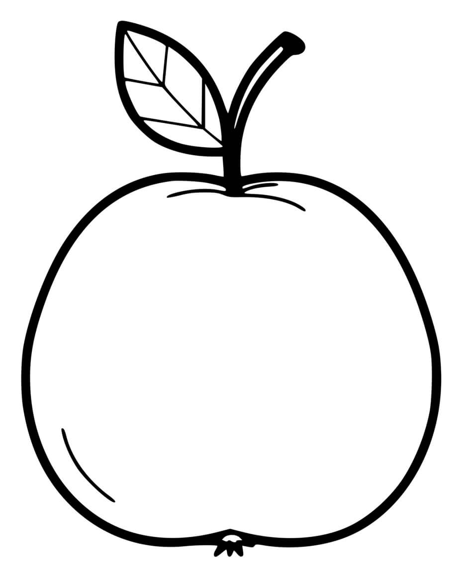 Coloriage Belle Pomme Rouge - Pomme à imprimer