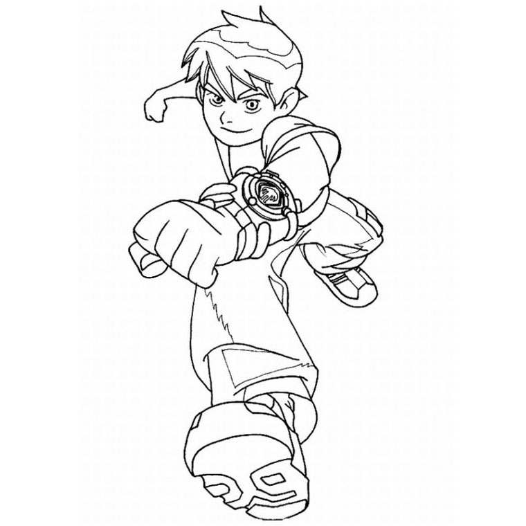Coloriage Ben 10 Alien Force - Garçon à imprimer