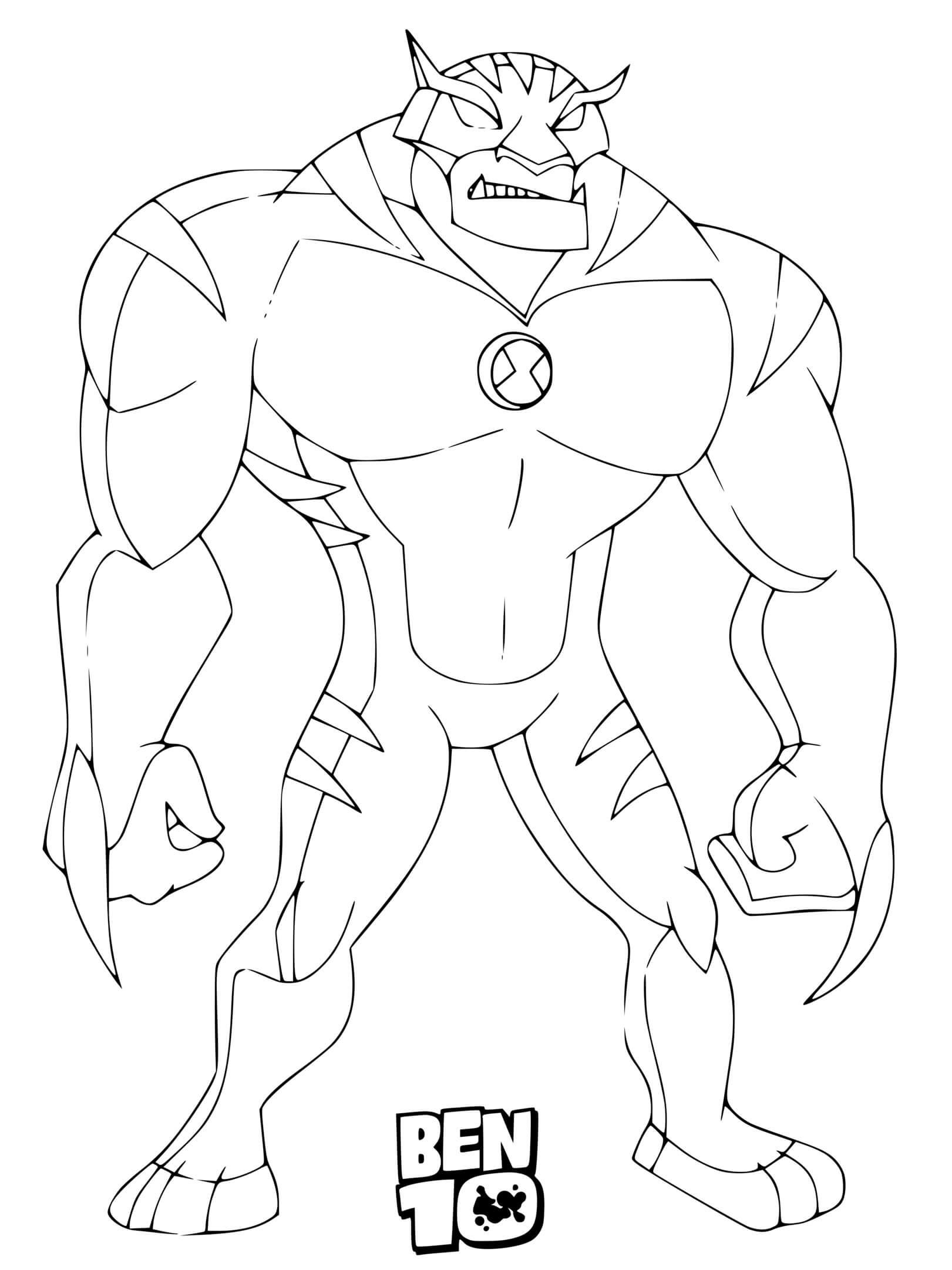 Coloriage Ben 10 Rath Omnitrix Planet Appoplexia - Ben 10 à imprimer