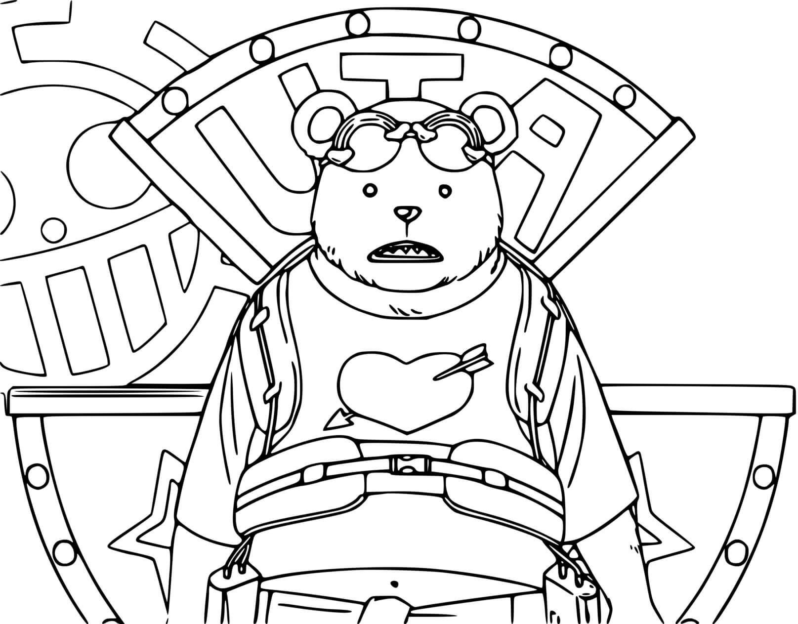 Coloriage Bepo One Pièce Red - One piece à imprimer
