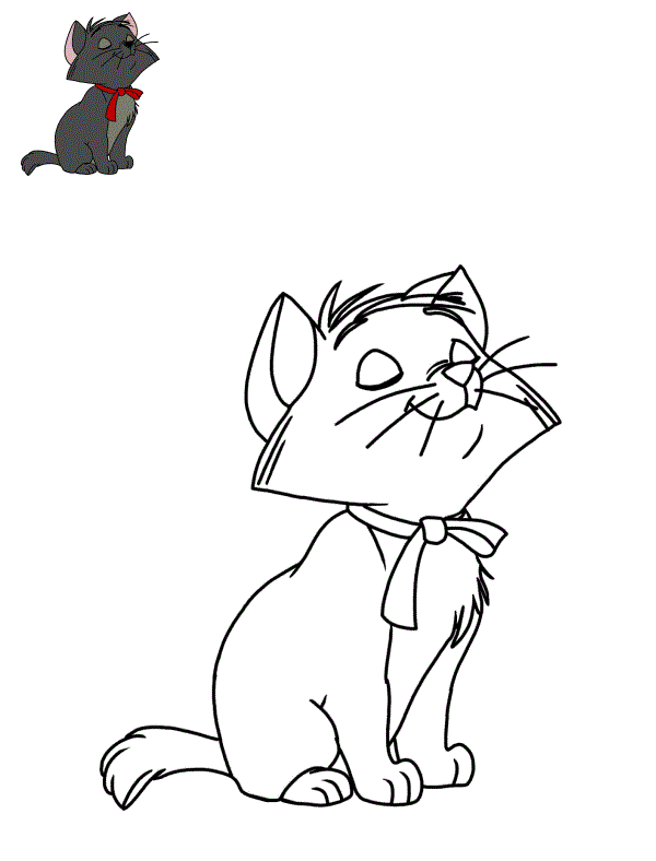 Coloriage Berlioz Chaton De Duchesse Aristochats - Aristochats à imprimer