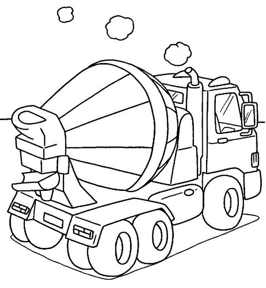 Coloriage Betonniere - Camion à imprimer