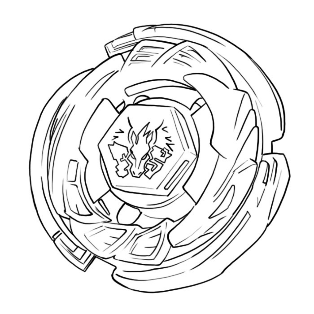 Coloriage Beyblade champions en duel spectaculaire - Beyblade à imprimer
