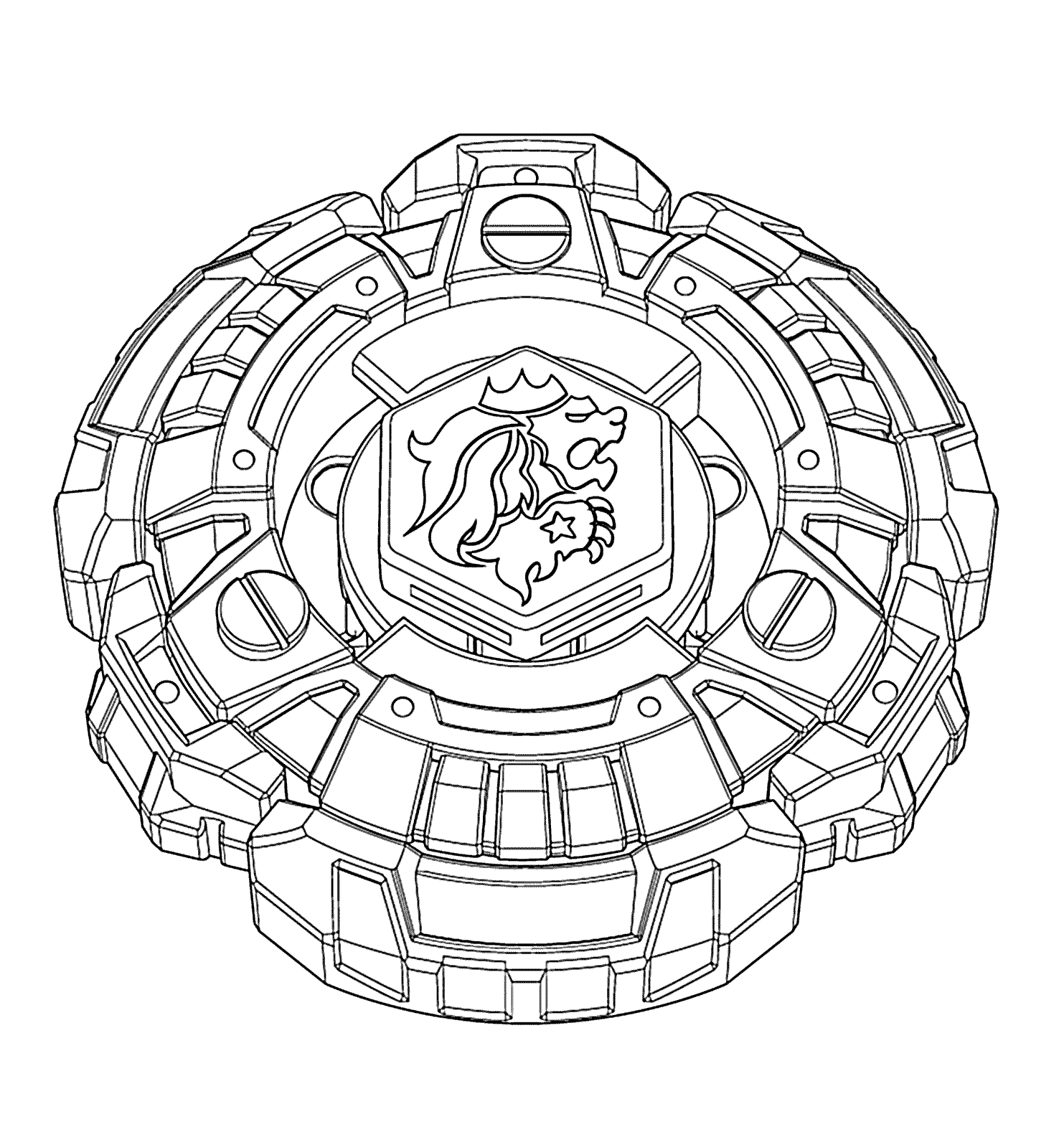 Coloriage Beyblade arène de combat - Beyblade à imprimer