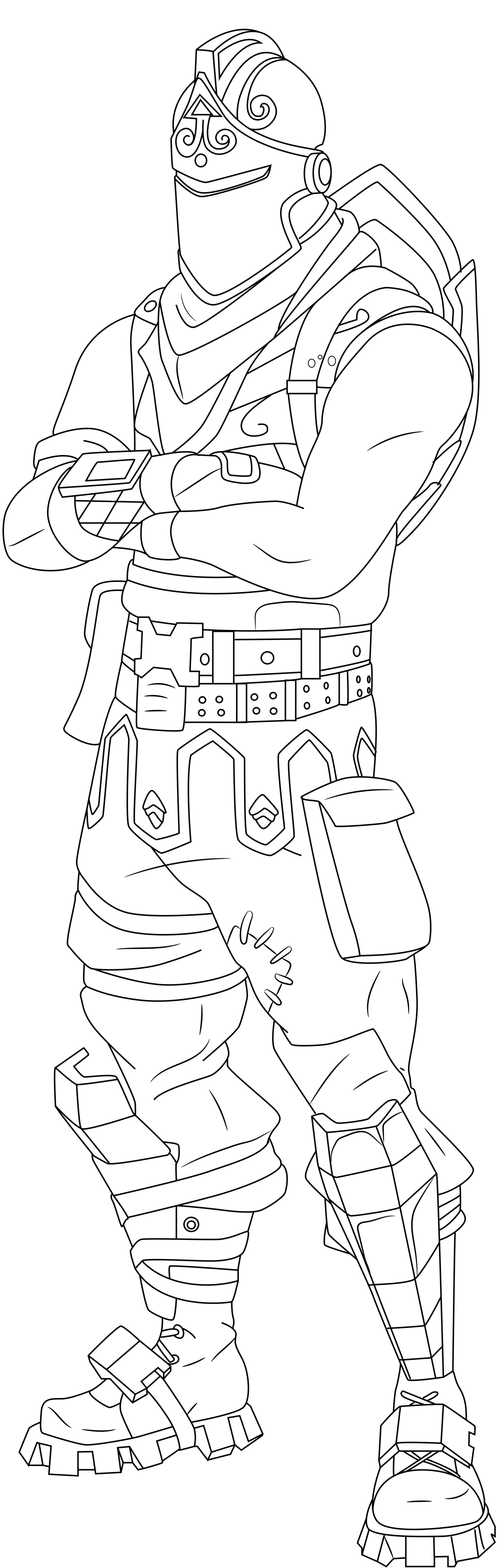 Coloriage Black Knight Fortnite Skin Hd - Fortnite à imprimer