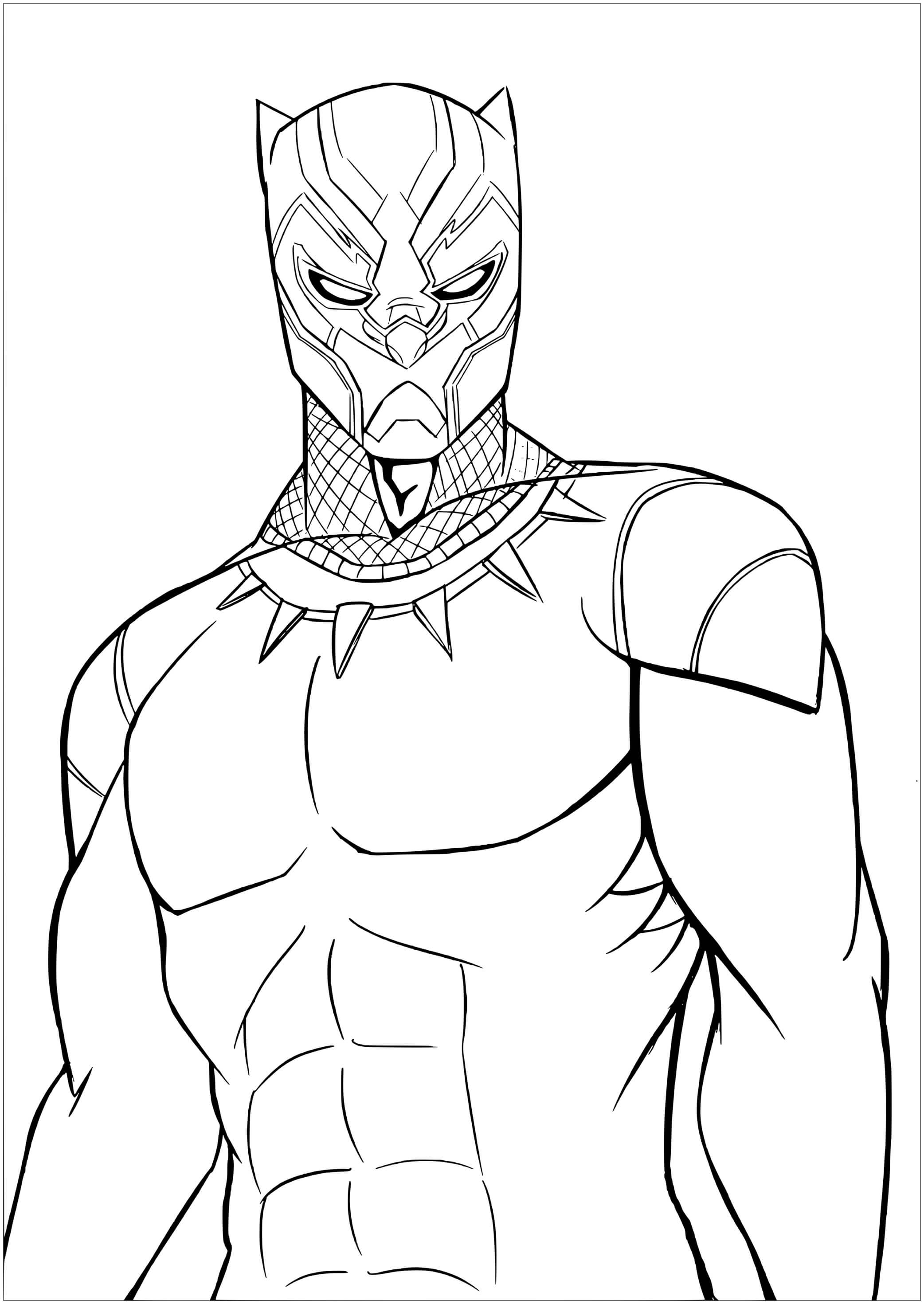 Coloriage Black Panther Panthere Noire - Black panther à imprimer