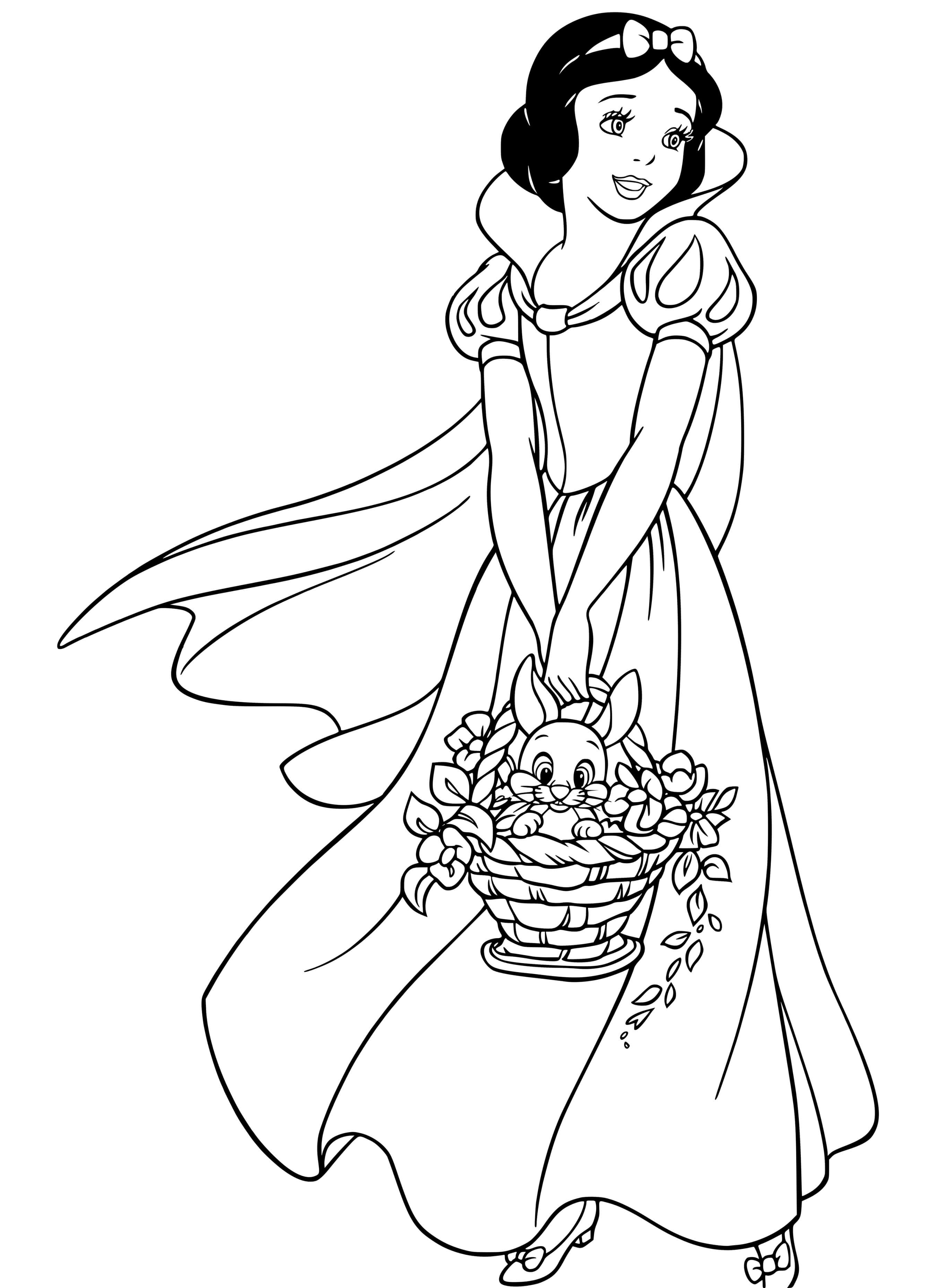 Coloriage Blanche Neige Disnye Miroir Magique Qui Est La Plus Belle Du Royaume - Princesse disney à imprimer