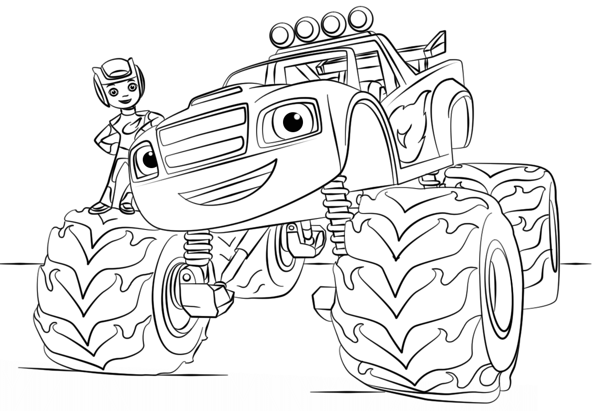 Coloriage Blaze Monster Truck - Blaze et les Monster Machines à imprimer