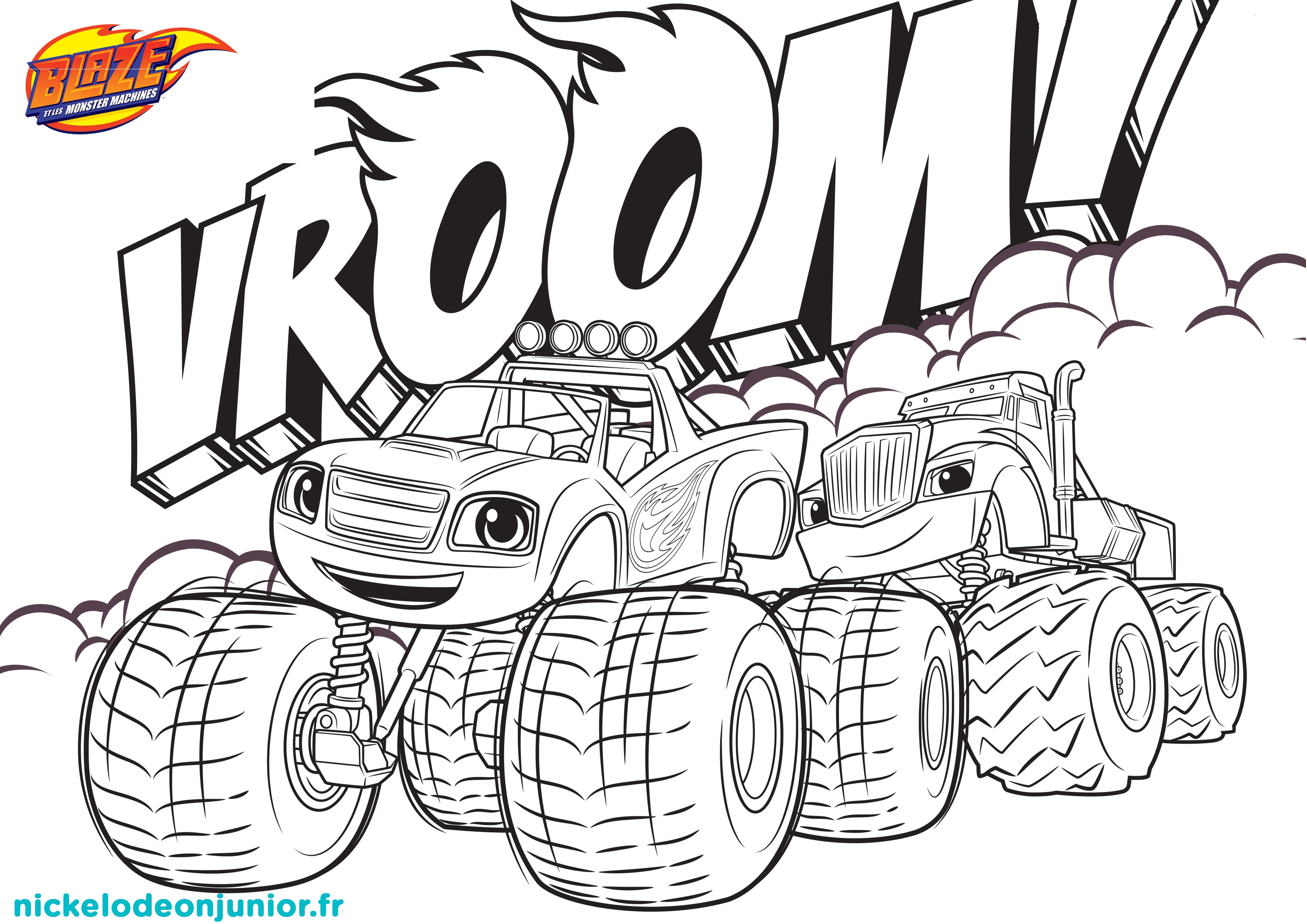Coloriage Blaze Monsters - Blaze et les Monster Machines à imprimer