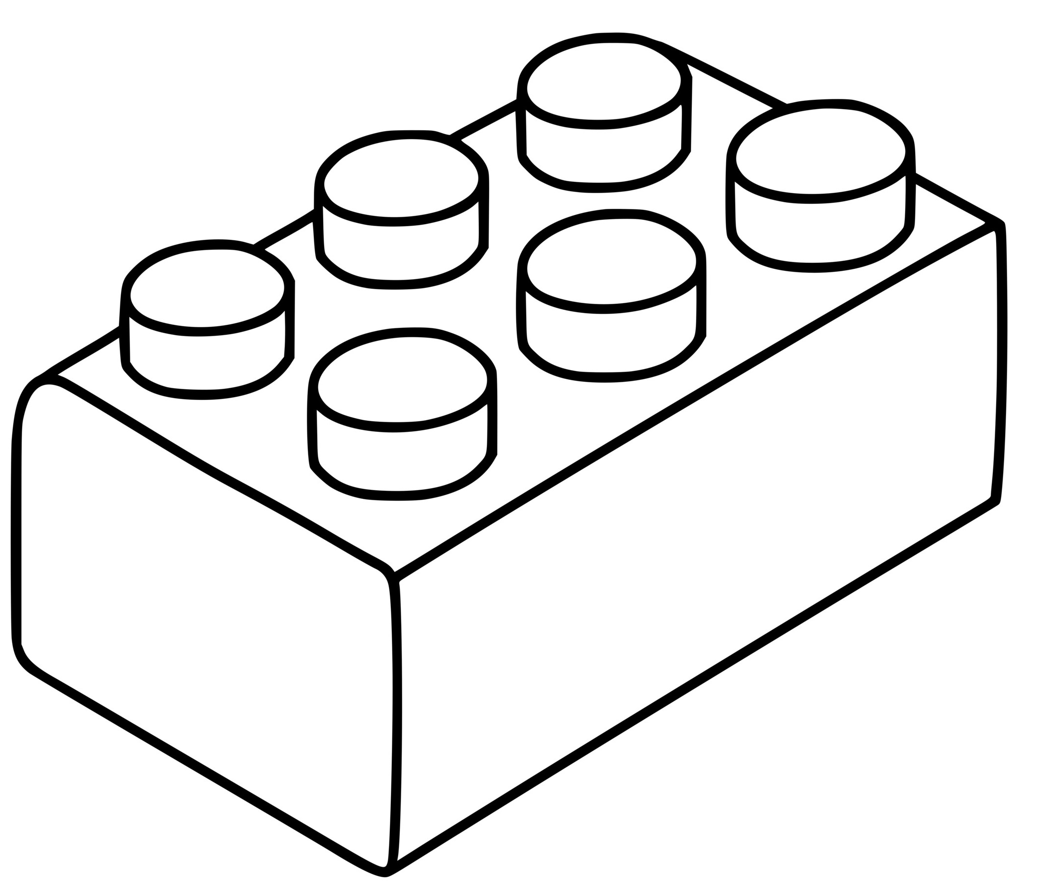 Coloriage Bloc Lego Facile - Facile à imprimer