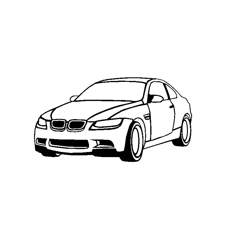 Coloriage Bmw M3 - Voiture à imprimer