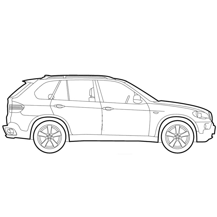 Coloriage Bmw X5 - Voiture à imprimer