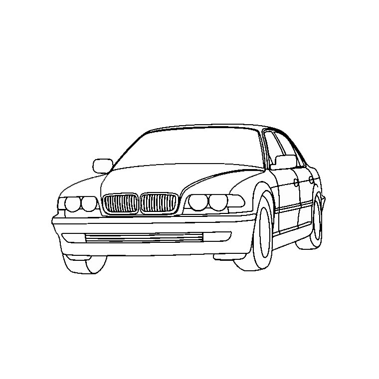 Coloriage Bmw - Voiture à imprimer
