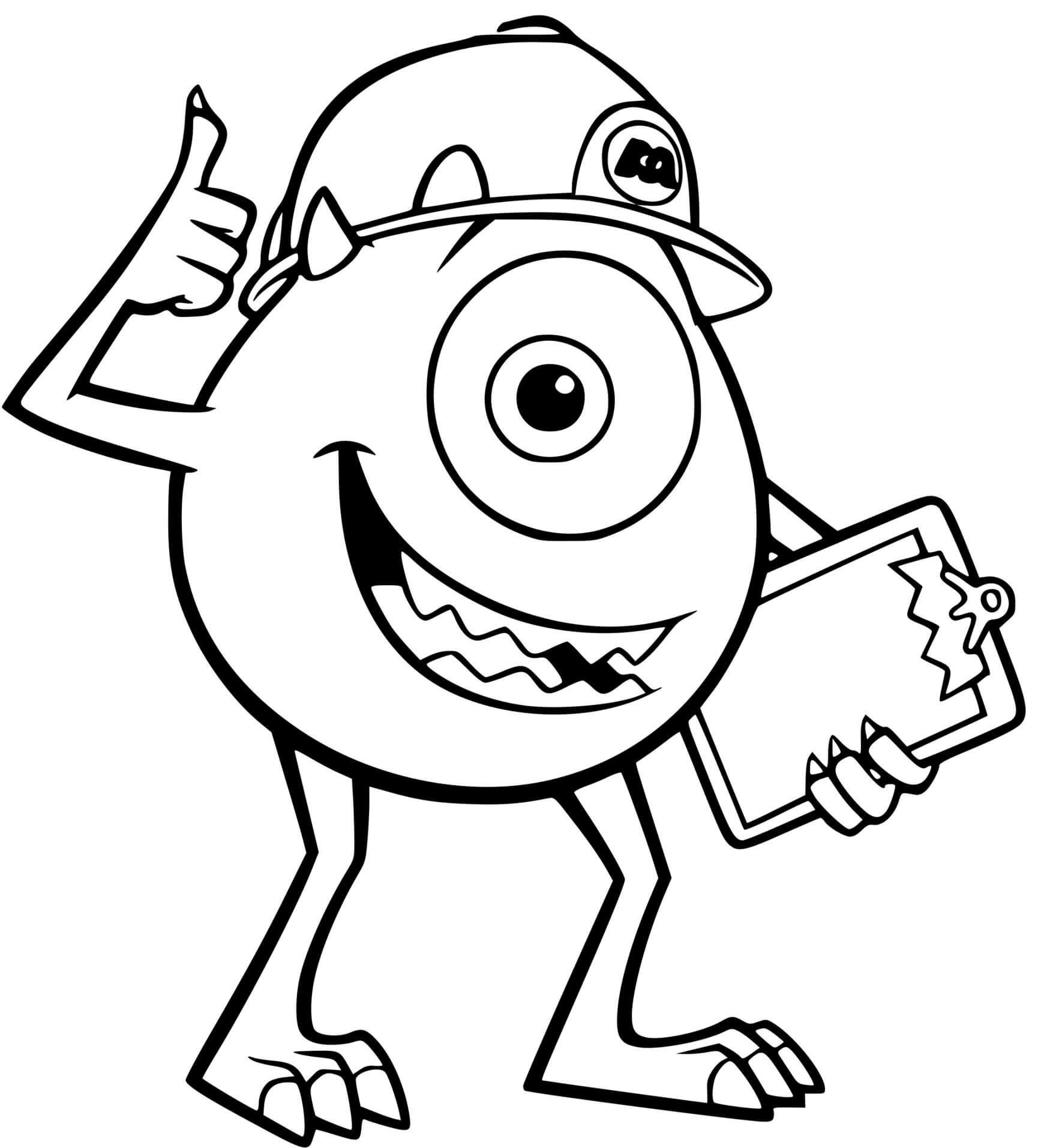 Coloriage Bob Monstres Et Cie En Mode Construction - Monstres et Cie à imprimer