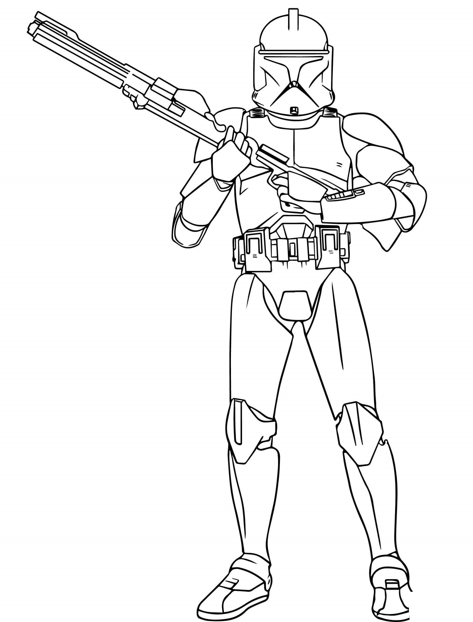 Coloriage Boba Fett le Chasseur de Primes - Star wars à imprimer
