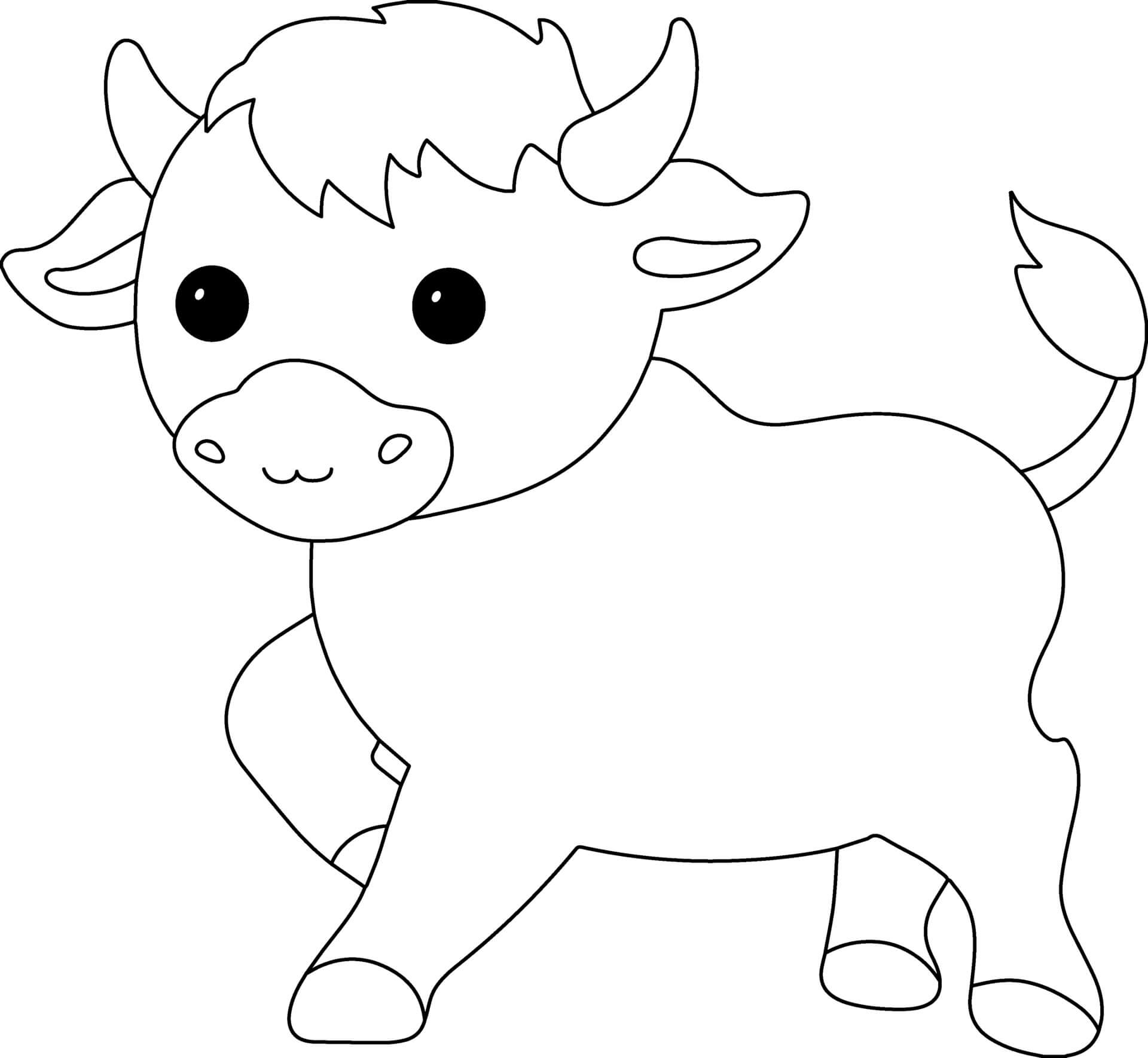 Coloriage Boeuf Bovin - Animal à imprimer