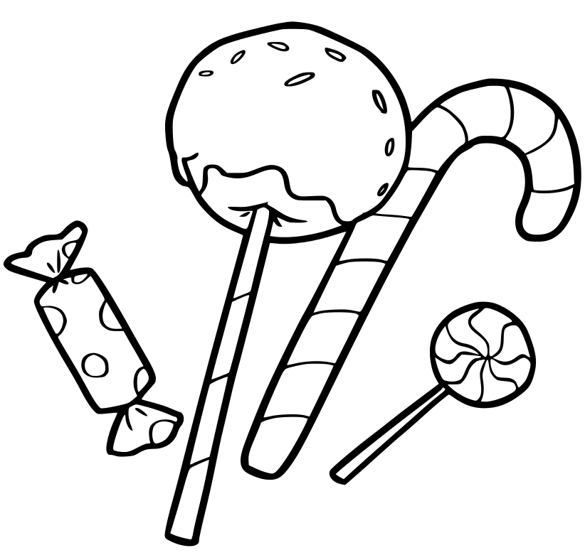 Coloriage Bonbons Halloween - Halloween à imprimer