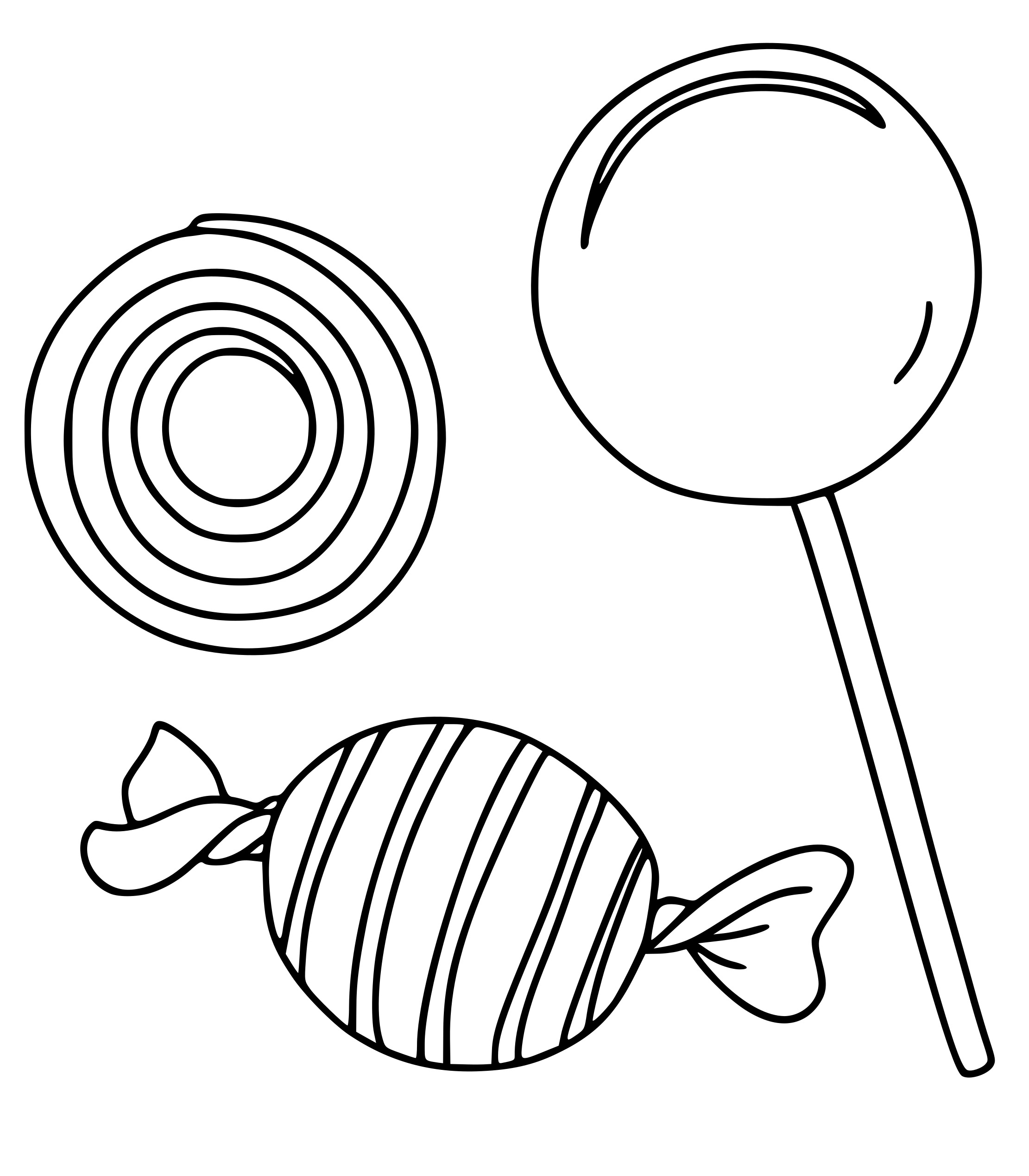 Coloriage Bonbons Pour Les Enfants De La Maternelle - Maternelle à imprimer